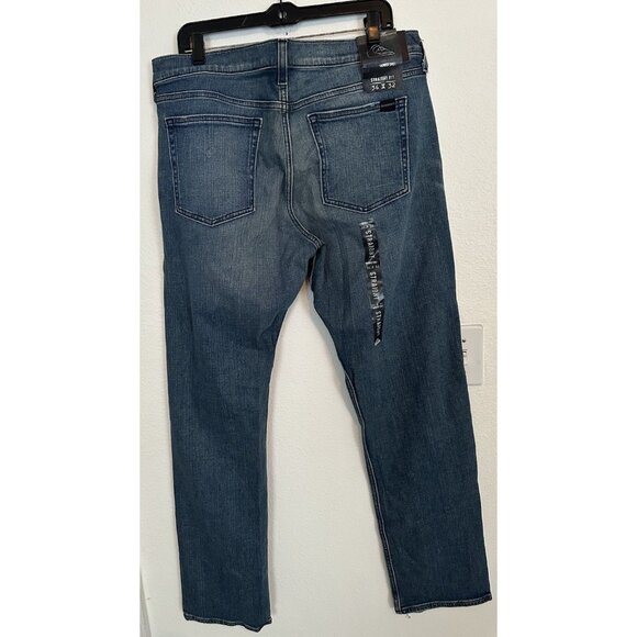 Quiksilver Men’s Jeans Revolver Straight Fit Size 36x32 New - Picture 3 of 14